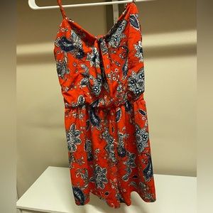 Romper- colorful, spaghetti strap, with bow